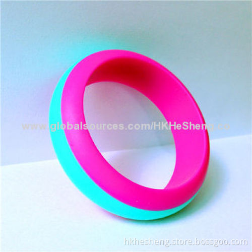 2014 Hot Sale Chaming Silicone Bracelets, Food-grade and BPA-free